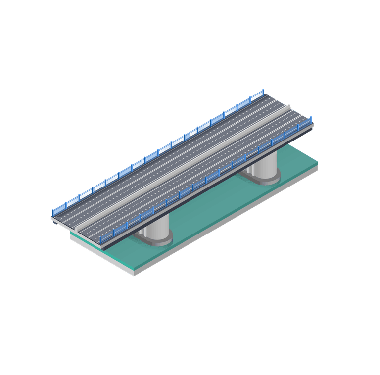 bridge bridges isometric set showcasing modern construction and infrastructure features for urban planning