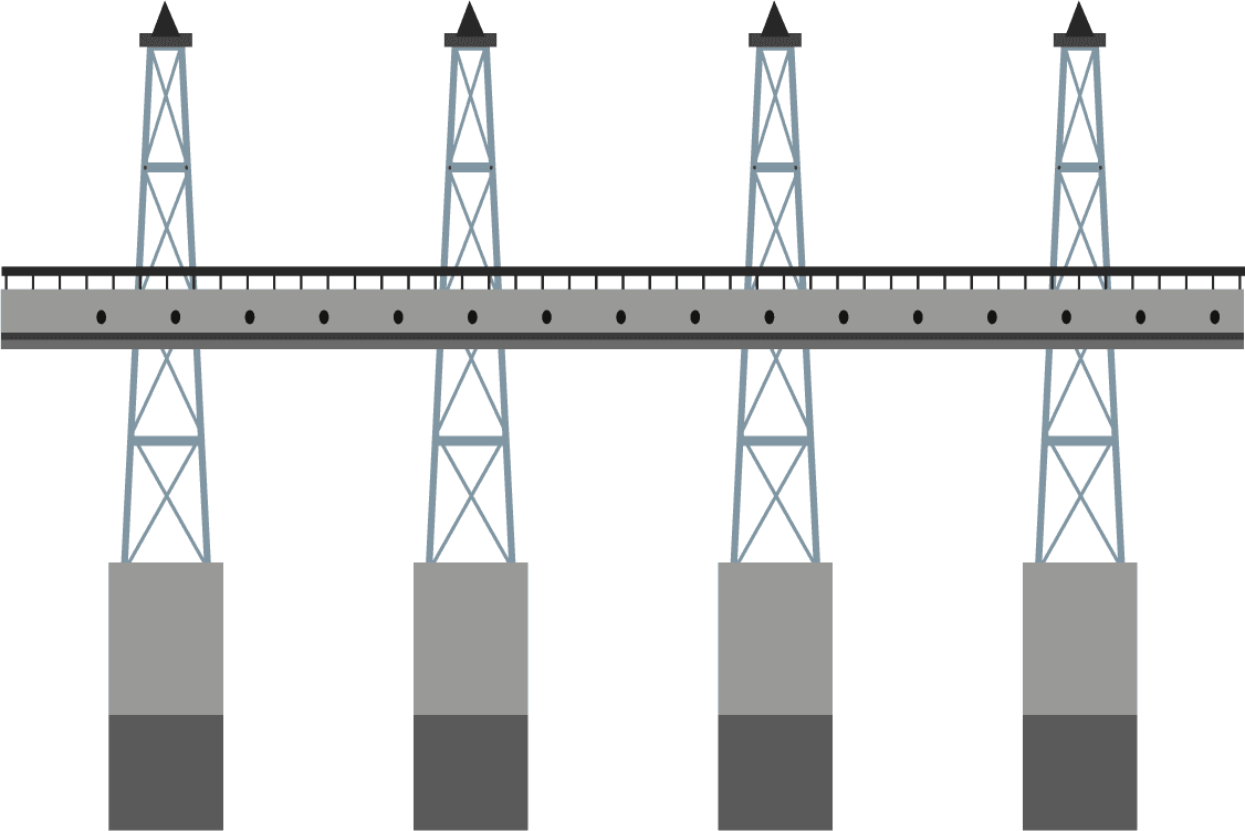 bridge different of bridges illustration showcasing modern engineering and structural integrity for transportation