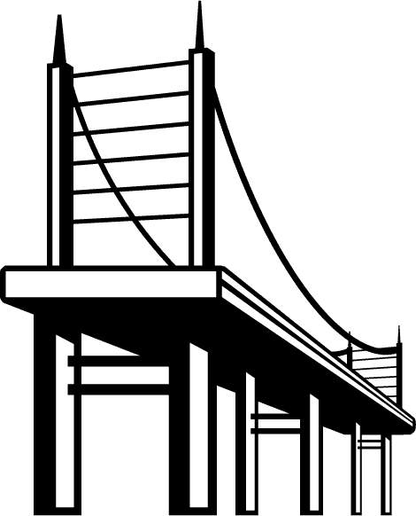 bridges perspective icons architecture construction urban road