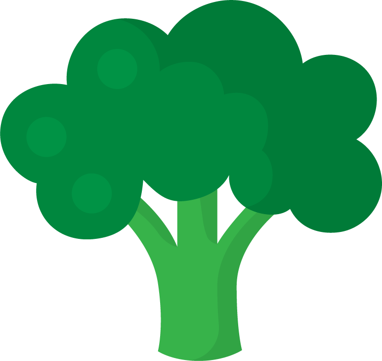 broccoli vegetable icons collection for health and nutrition themed projects and apps