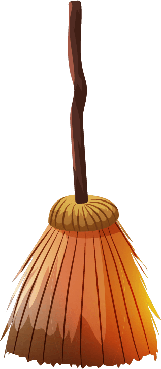 broomstick collection realistic halloween things