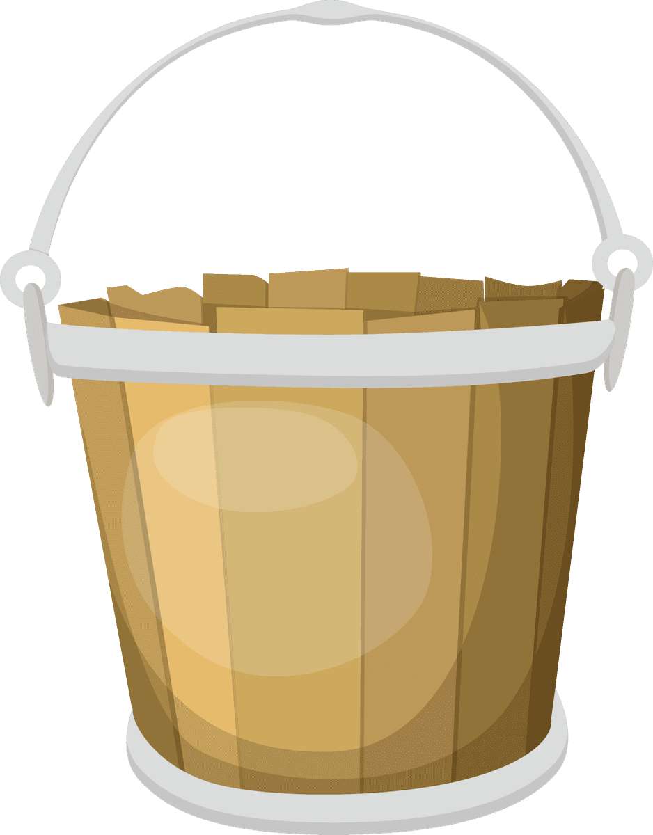 different materials buckets isolated showcasing versatility for various tasks and projects