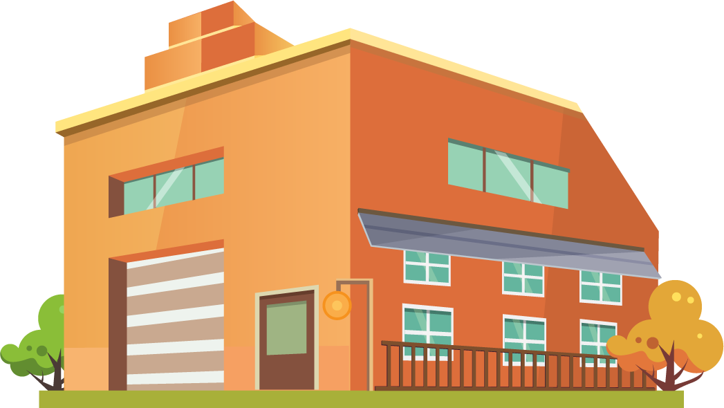 building architecture icons colored modern illustrations for urban landscapes and presentations