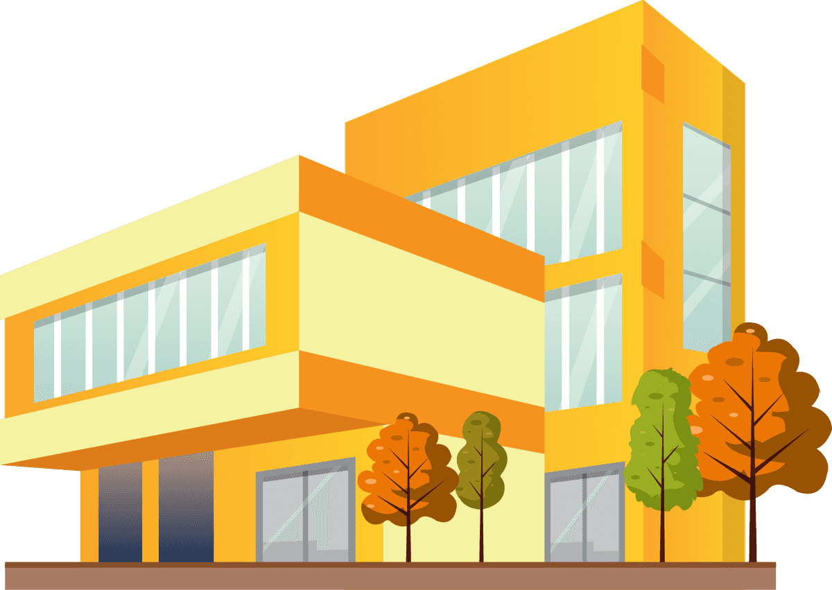 building architecture icons colored modern with vibrant colors for creative projects and presentations