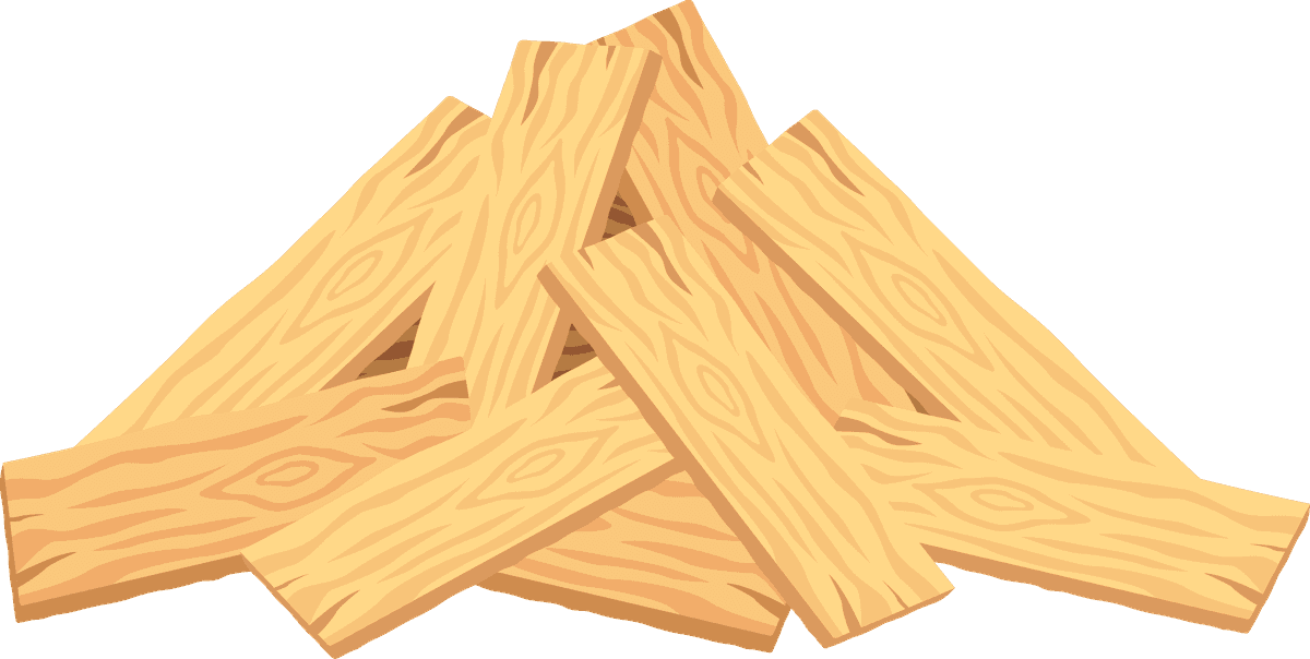 simple building material heaps