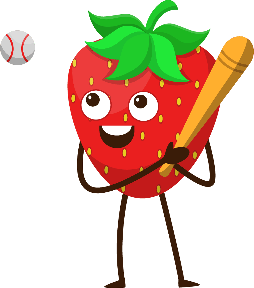 playful bundle fruit cartoon mascot vector for fun and engaging marketing use