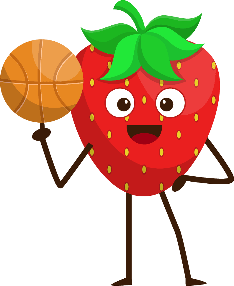 playful bundle fruit cartoon mascot vector perfect for sports themes and promotions