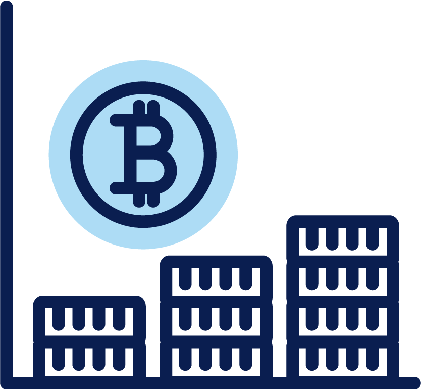 bundle of crypto currency icons line style