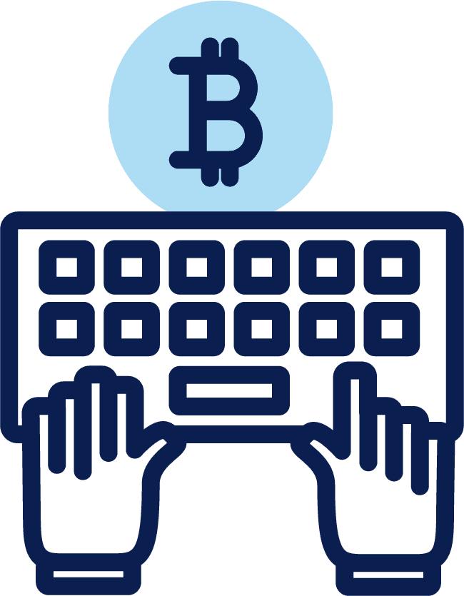 bundle of crypto currency icons line style