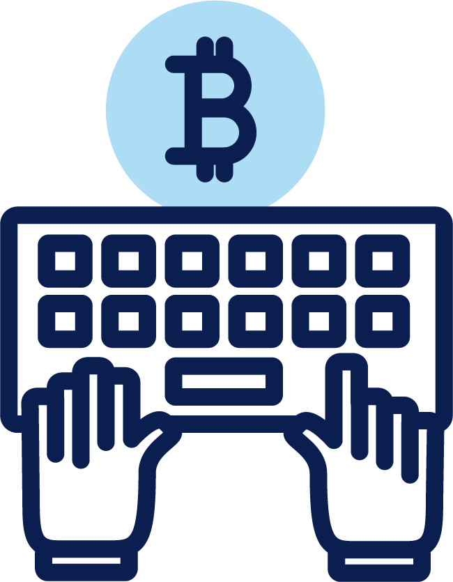 bundle of crypto currency icons line style