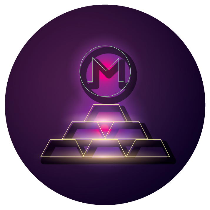 bundle of crypto currency icons neon style