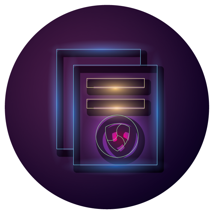 bundle of crypto currency icons neon style