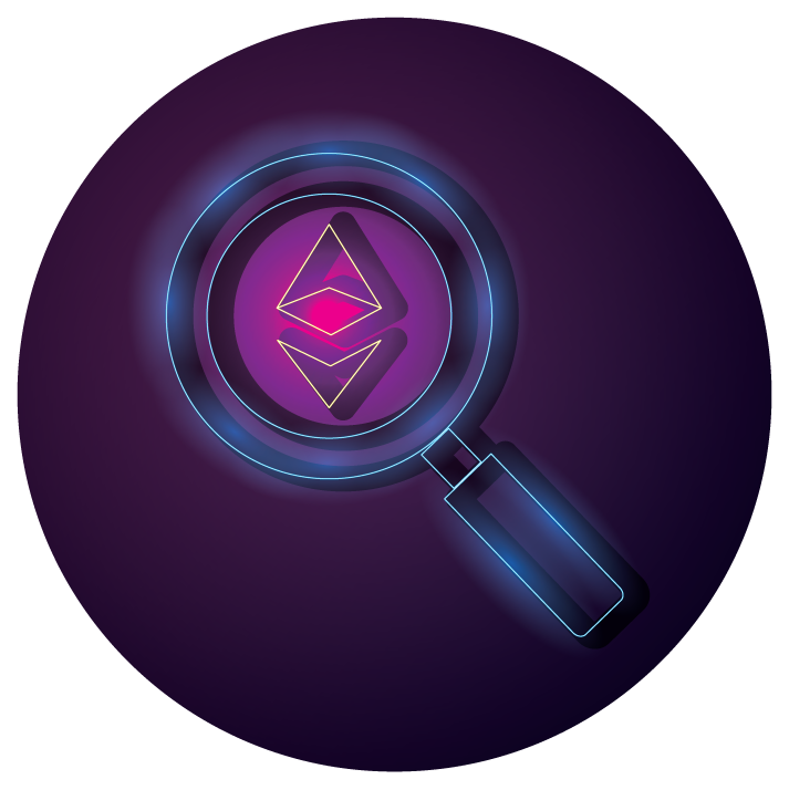 bundle of crypto currency icons neon style