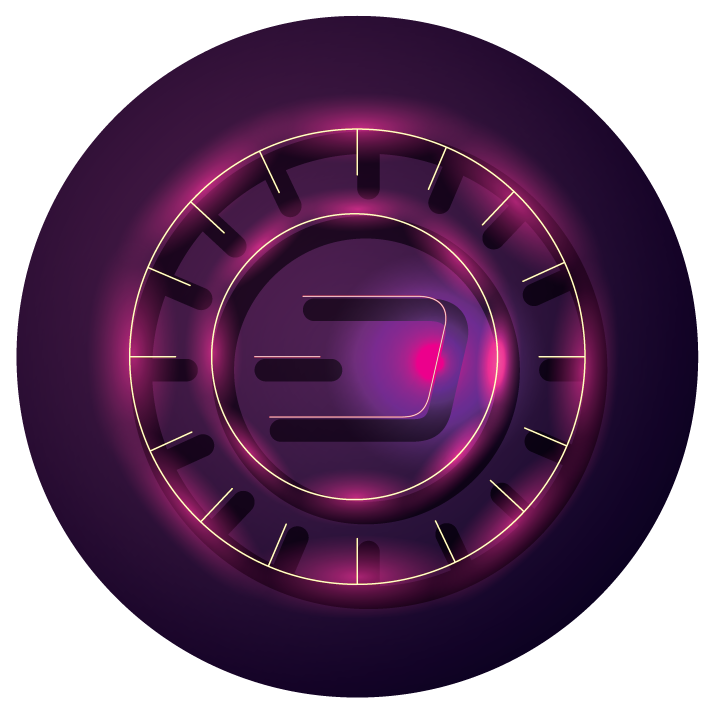 bundle of crypto currency icons neon style