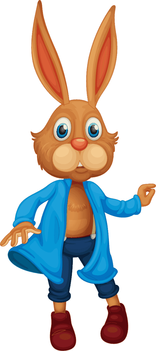 playful bunnies cartoon rabbit vector character with vibrant colors for fun storytelling