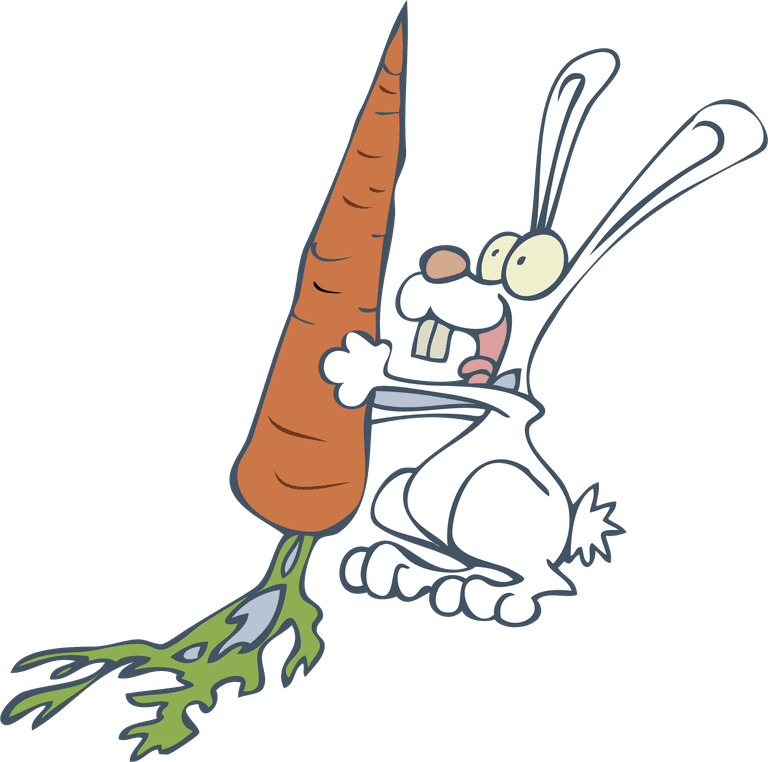 playful bunnies easter rabbit character holding a giant carrot for festive joy