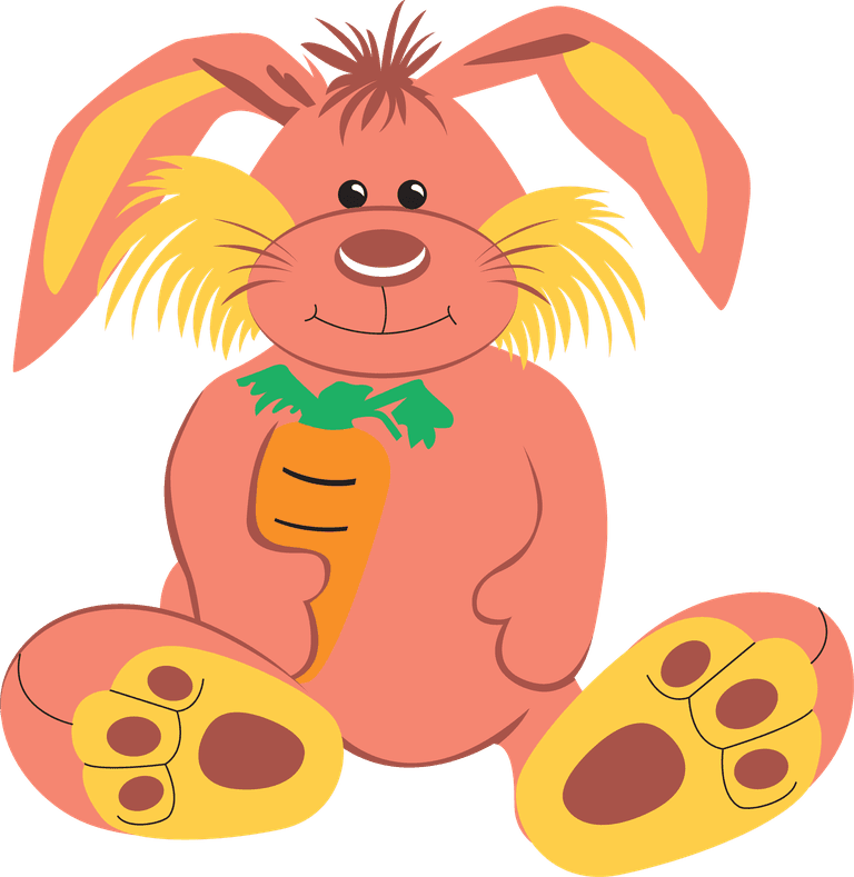 playful bunnies easter rabbit character with carrot for festive celebrations