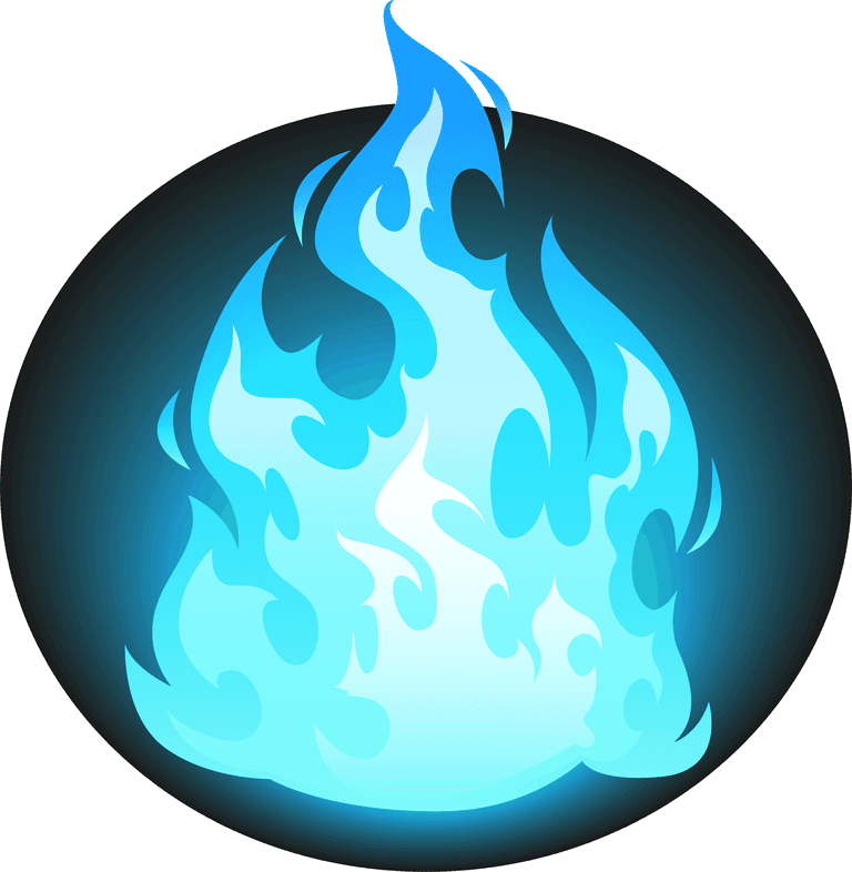 burning blue fire frames borders flame