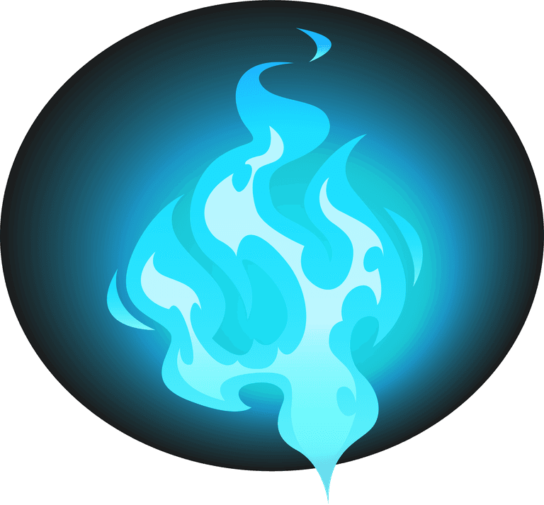 burning blue fire frames borders flame