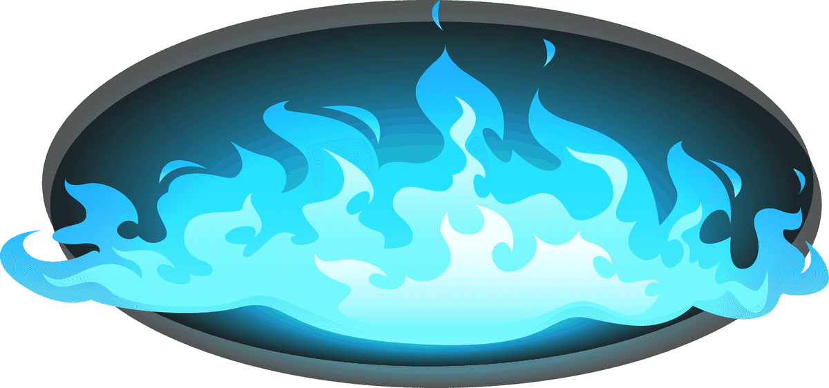 burning blue fire frames borders flame