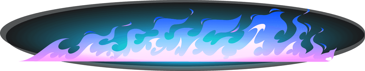 burning blue fire frames borders flame