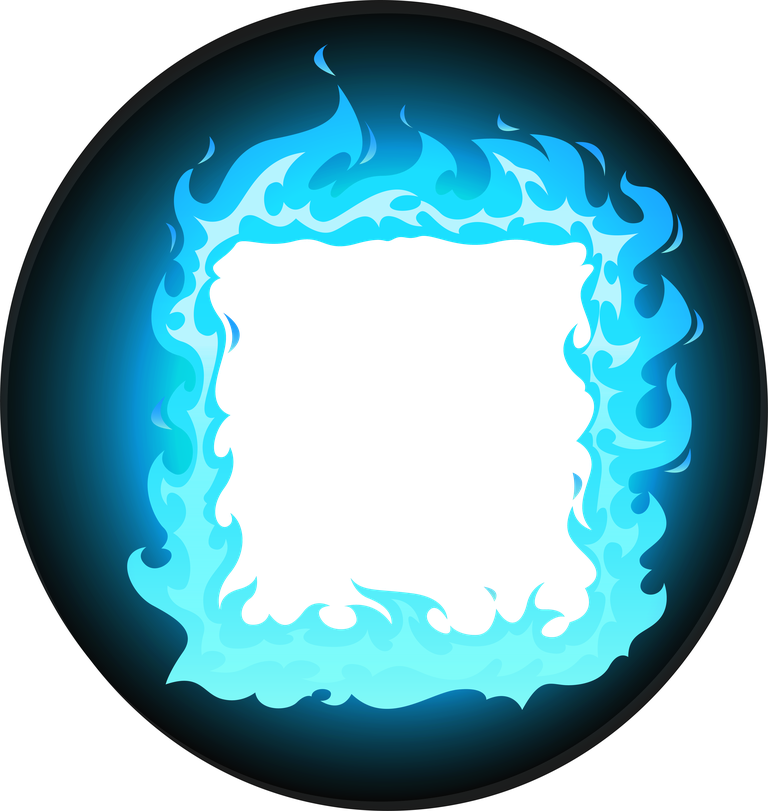 burning blue fire frames borders flame