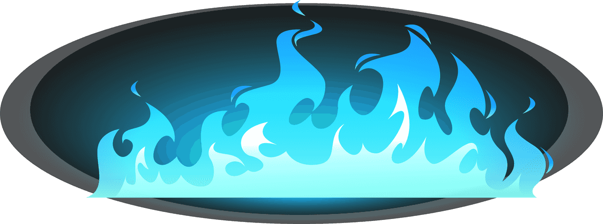 burning blue fire frames borders flame