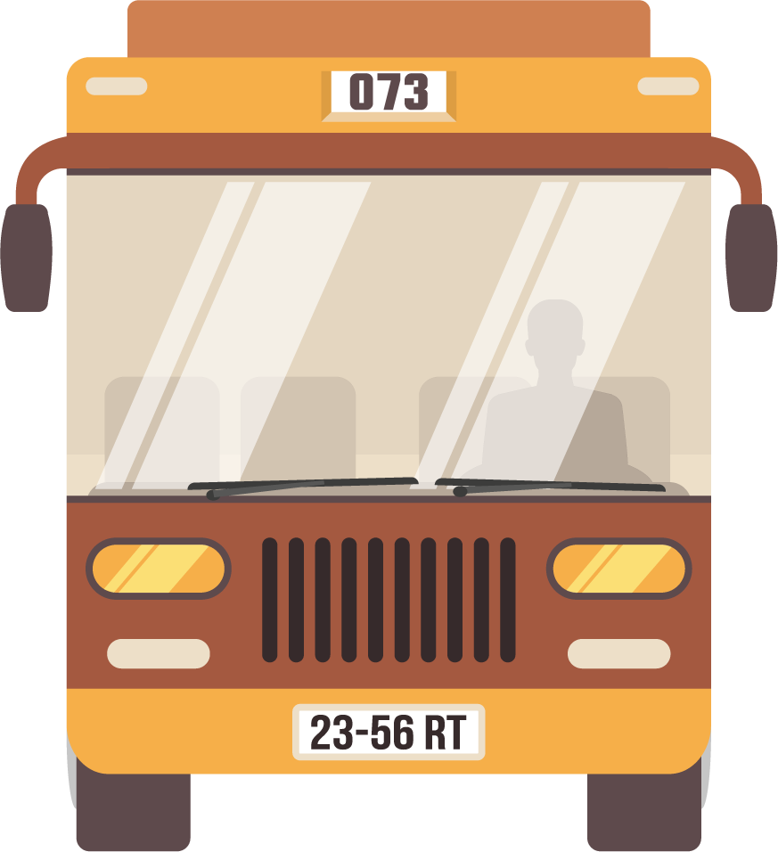 bus city bus stop flat icons