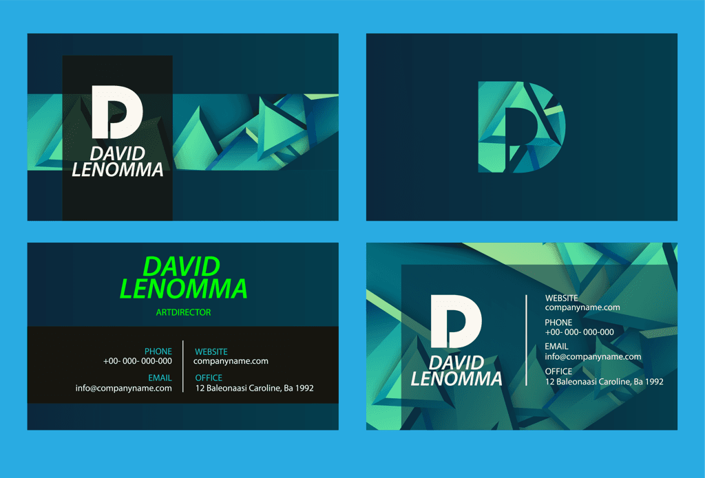 business card templates modern shapes decor frames