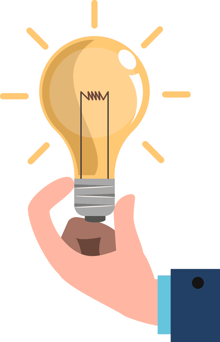 business hands icons flat showcasing innovative ideas with a light bulb symbol
