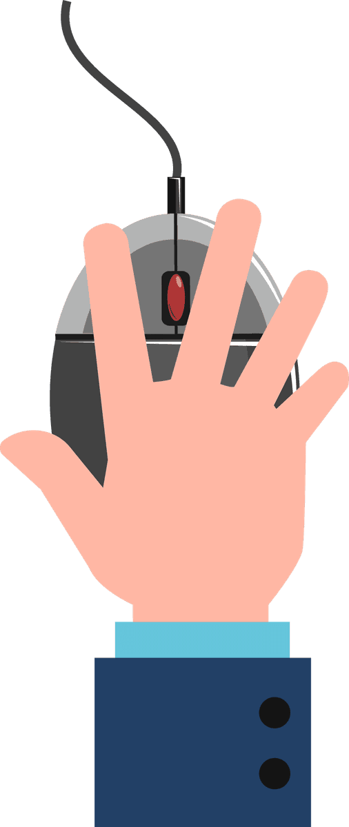 business hands icons flat for efficient computer navigation and user interaction