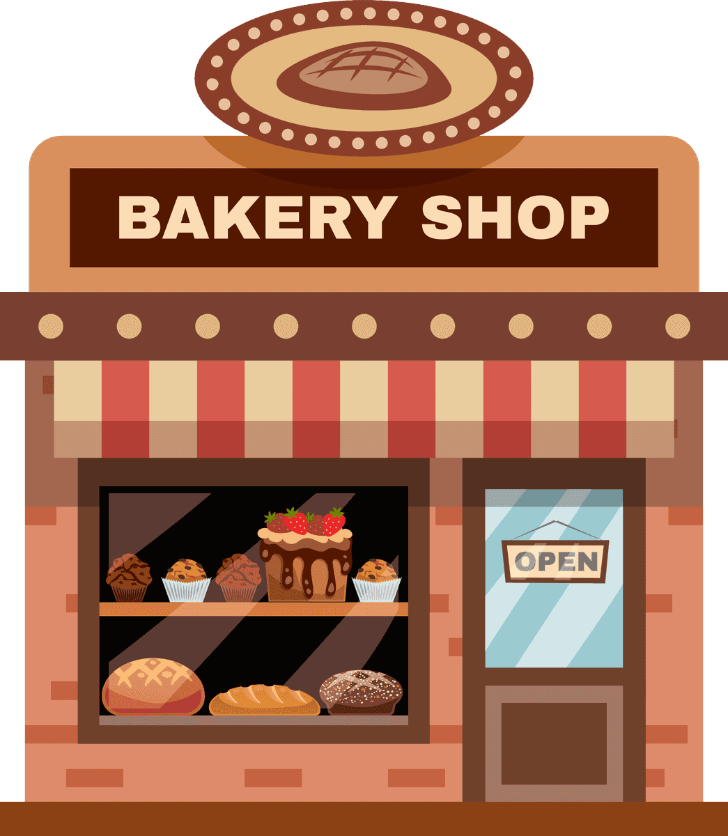business hands icons flat for bakery shop branding and promotional needs