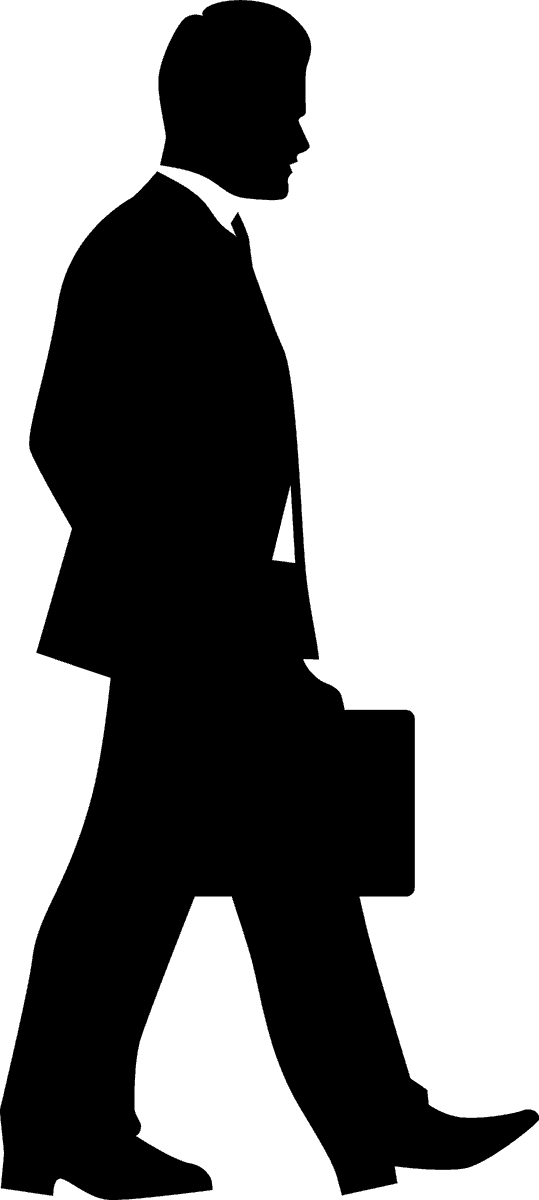 business man walk silhouette concept for professional networking and personal growth