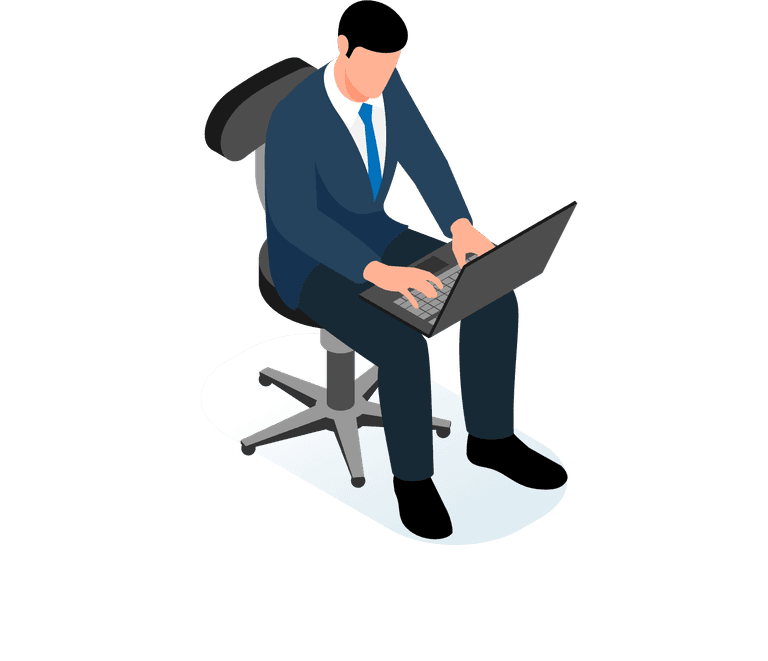 business men women isometric male female characters business suits different poses isolated