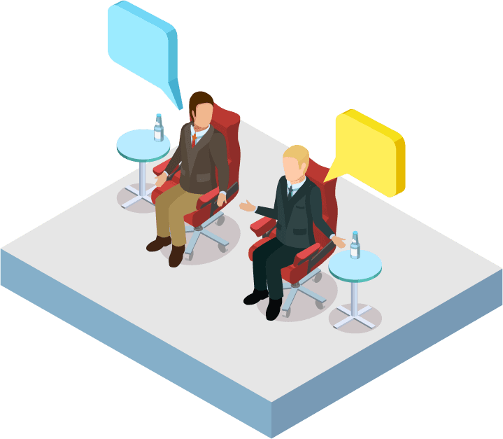 Business education coaching and meeting isometric
