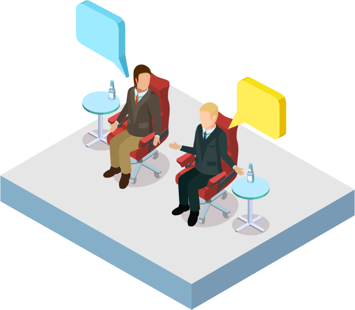 Business education coaching and meeting isometric