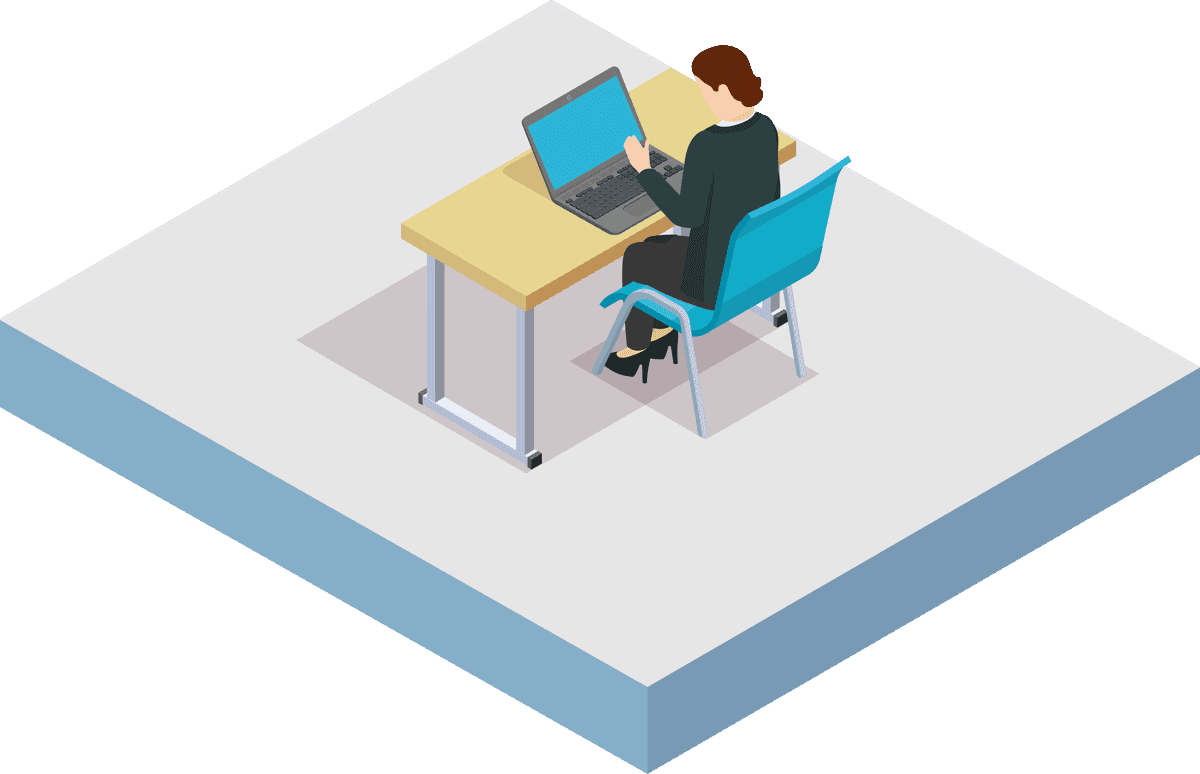 Business education coaching and meeting isometric