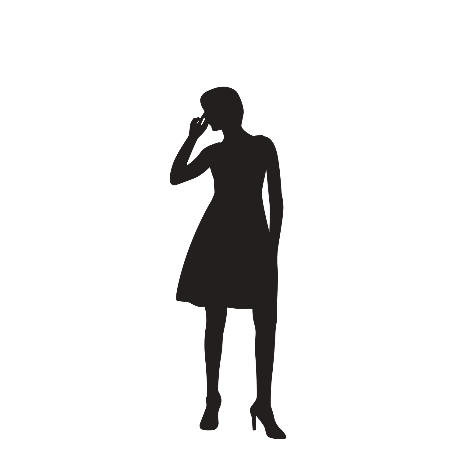 business woman fashion woman silhouette in elegant pose for stylish branding and presentations