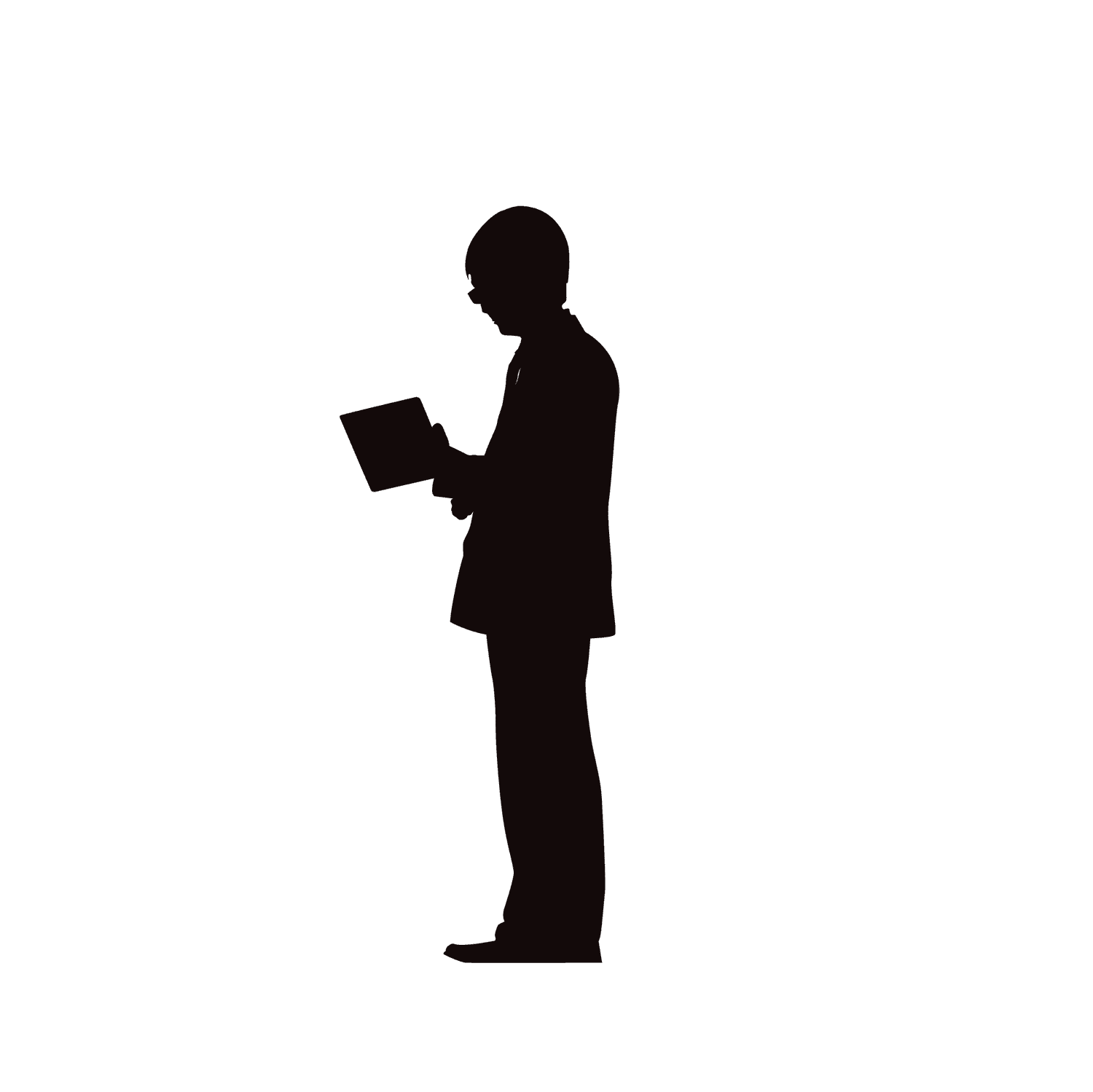 businessman standing silhouette with difference pose