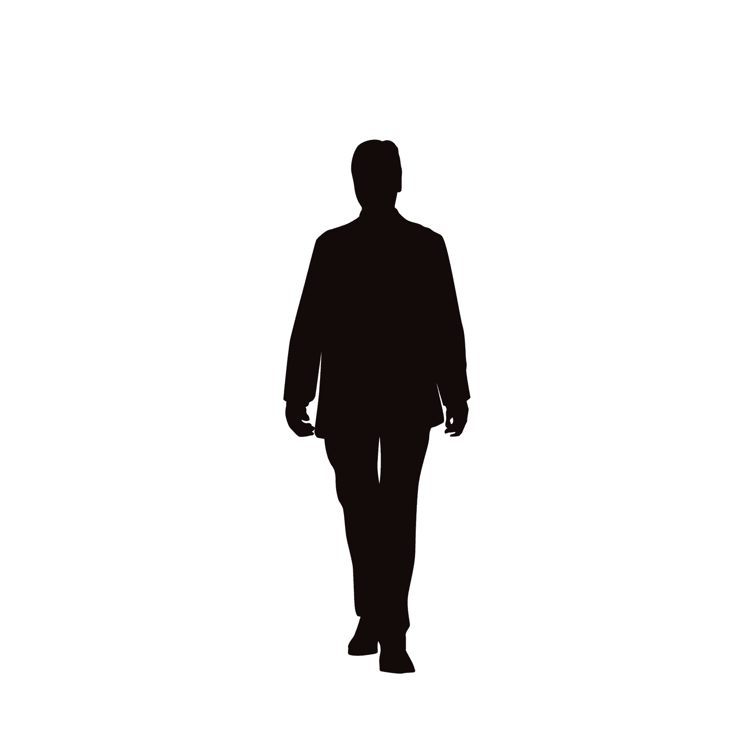 businessman standing silhouette with difference pose