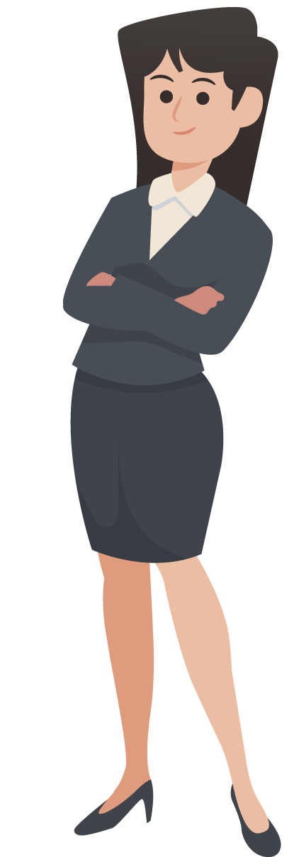 businesswoman doing different actions in a professional setting with a confident posture