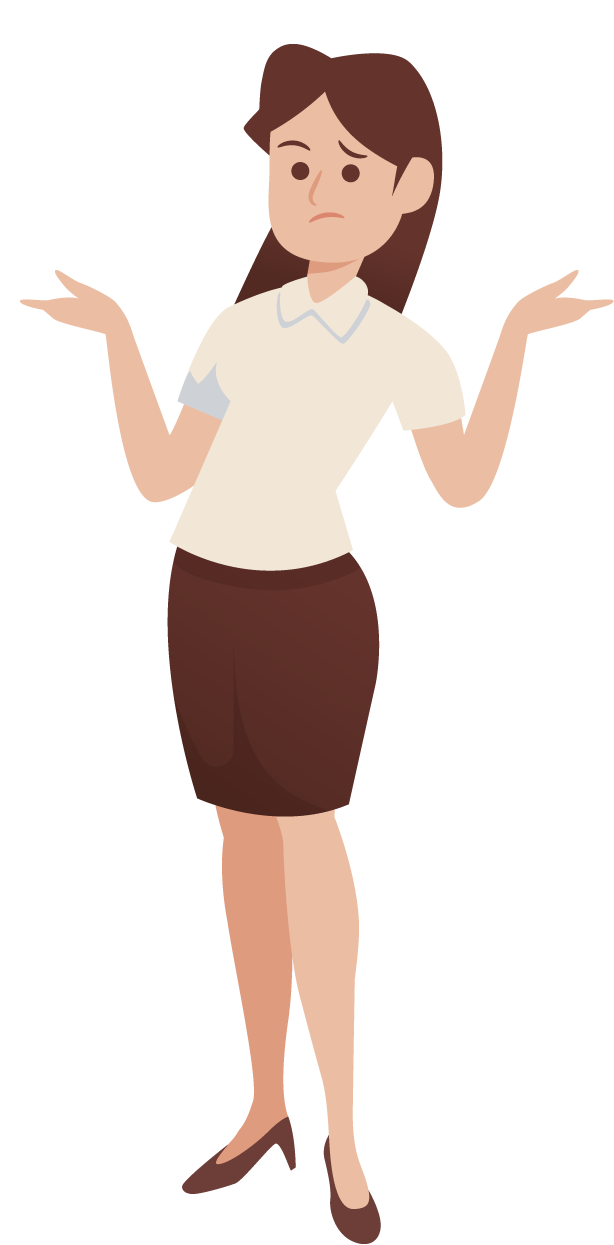 businesswoman doing different actions showcasing confusion and engagement in professional settings