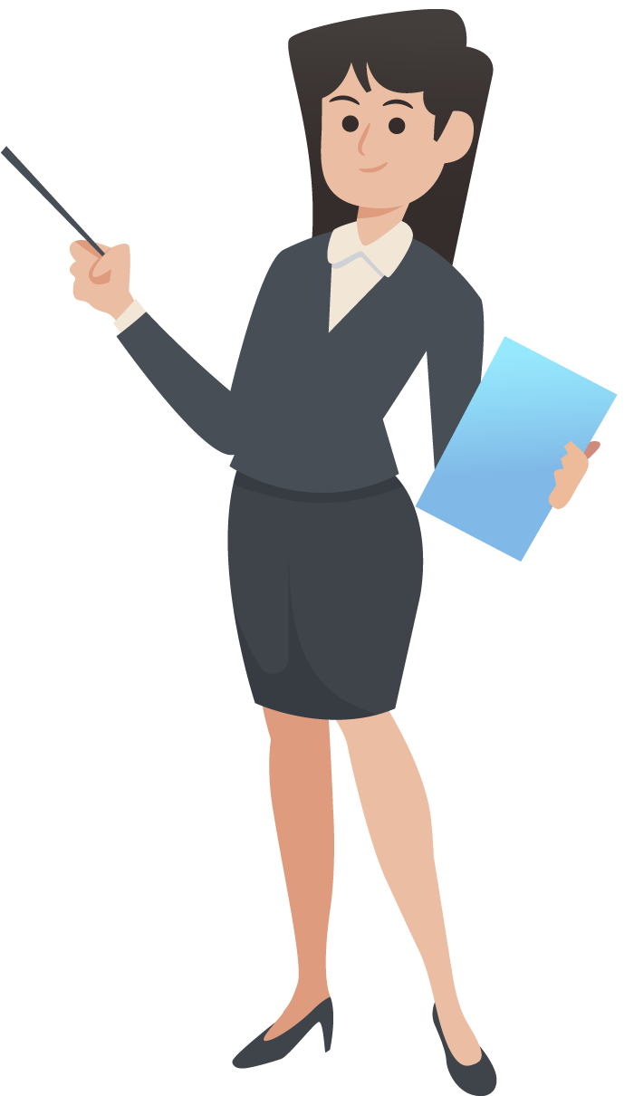 businesswoman doing different actions for effective presentations in professional settings