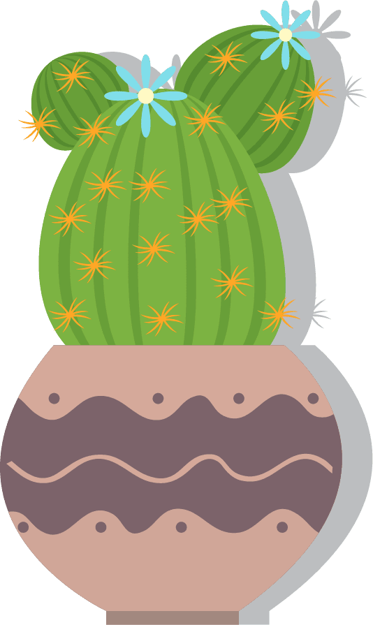 cactus icons collection various green types isolation