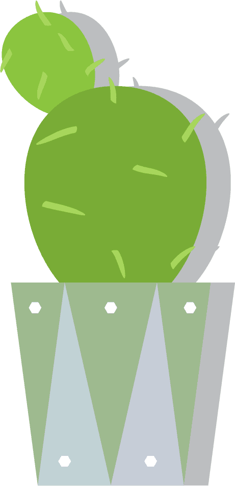 cactus icons collection various green types isolation