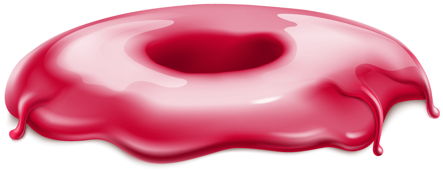 cake frosting donut toppings realistic set