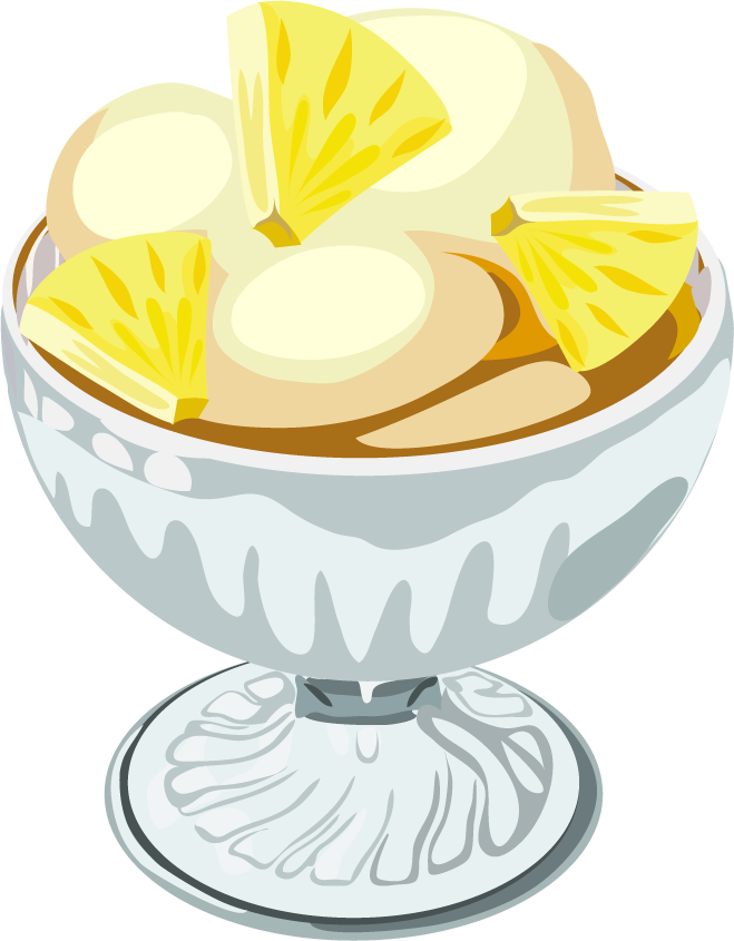cake with drink and ice cream set