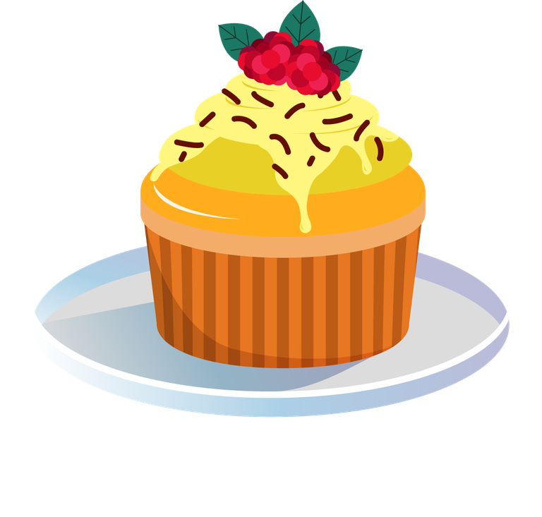 cakes icons colorful fruity decor sketch