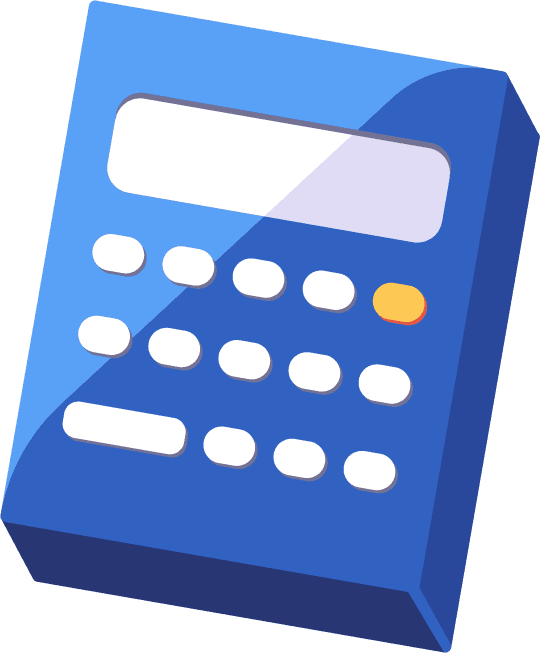 calculator back to school elements colorful objects sketch