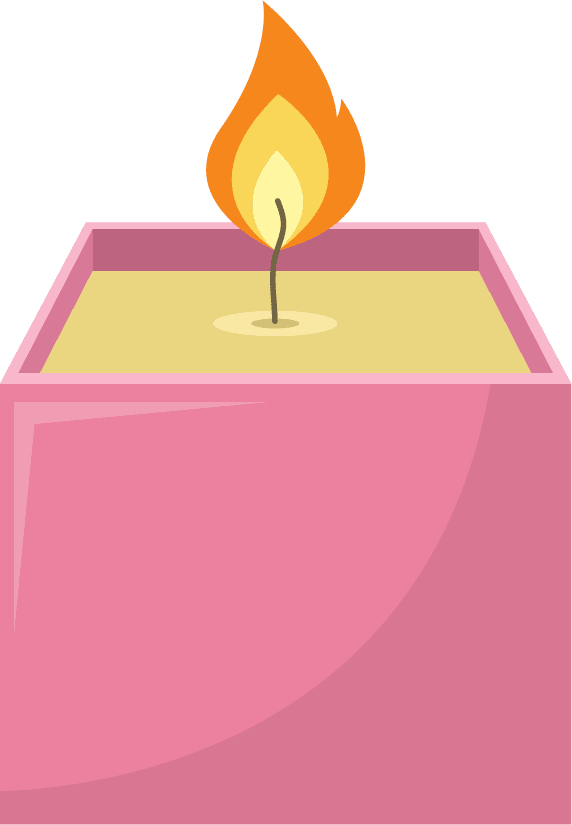 candle design illustration isolated on white background